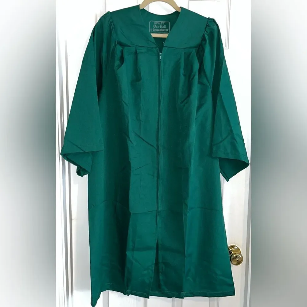 Green Graduation Gown Zip Oak Hall 5'0
